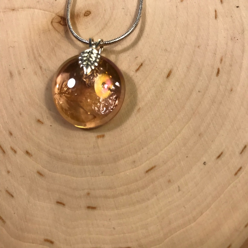 New handmade Pink Peach necklace breast cancer - Picture 3 of 8
